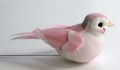 Veren vogel roze wit